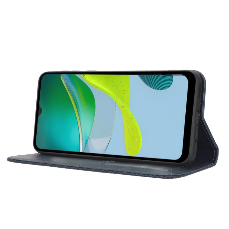 For Motorola Moto E13 4G Magnetic Buckle Retro Texture Leather Phone Case