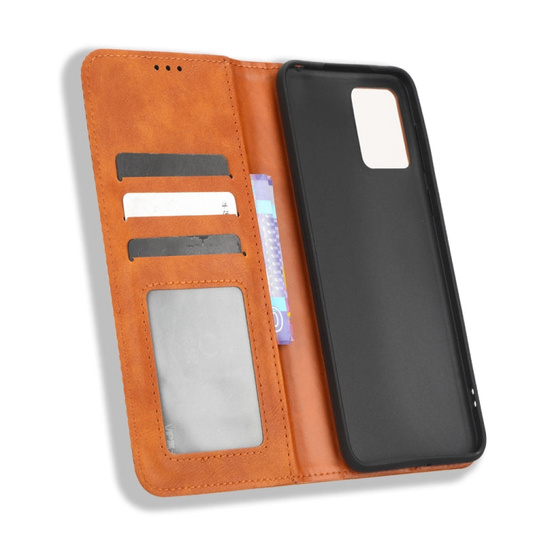 For Motorola Moto E13 4G Magnetic Buckle Retro Texture Leather Phone Case