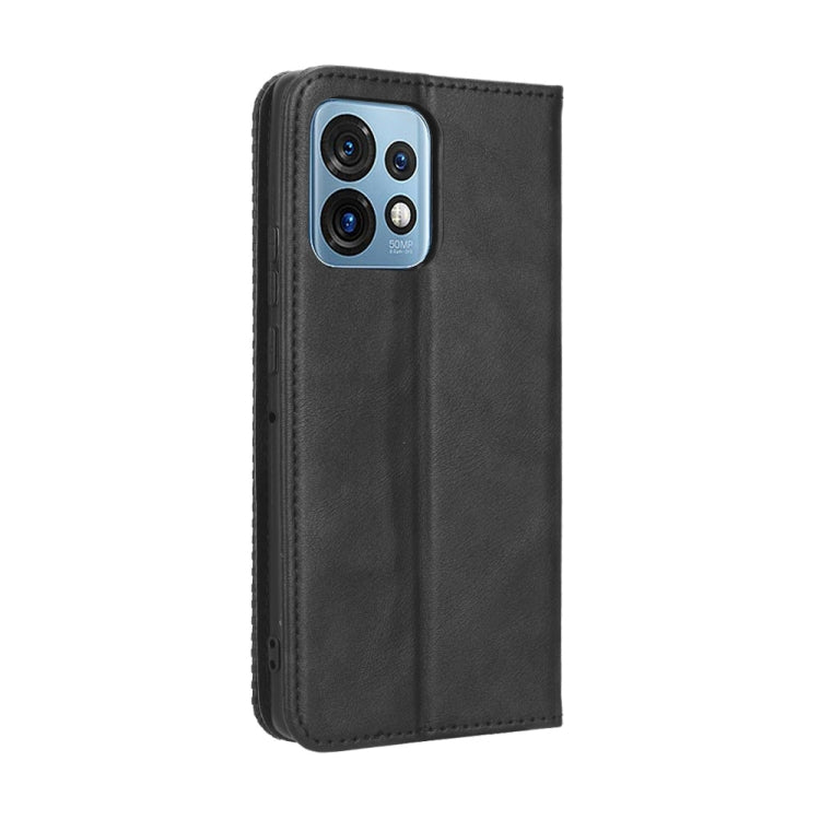 For Motorola Moto X40 Pro Magnetic Buckle Retro Texture Leather Phone Case