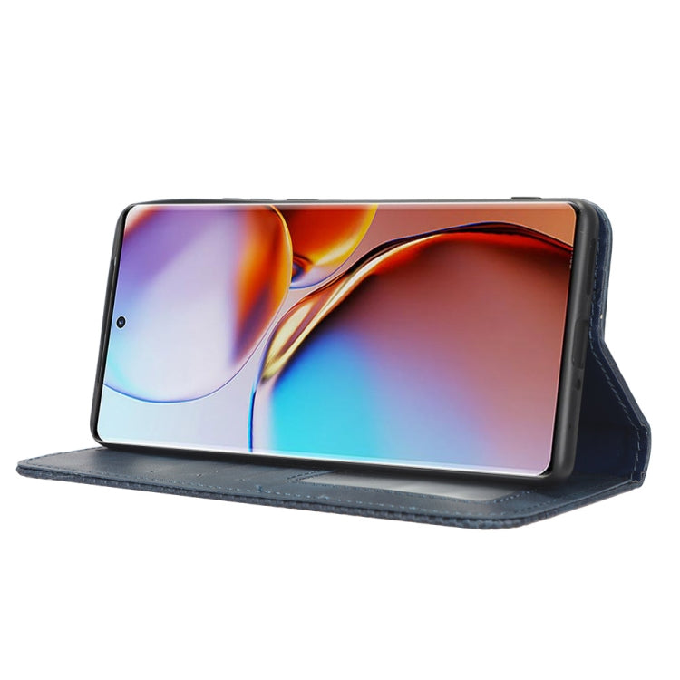 For Motorola Moto X40 Pro Magnetic Buckle Retro Texture Leather Phone Case