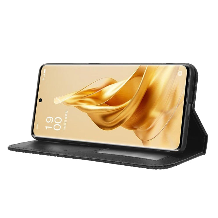 For OPPO Reno9 / Reno9 Pro 5G Magnetic Buckle Retro Texture Leather Phone Case