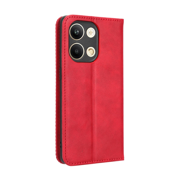 For OPPO Reno9 / Reno9 Pro 5G Magnetic Buckle Retro Texture Leather Phone Case