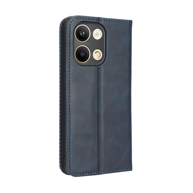 For OPPO Reno9 / Reno9 Pro 5G Magnetic Buckle Retro Texture Leather Phone Case