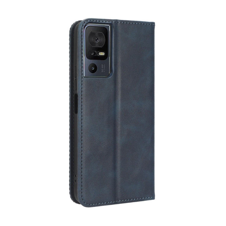 For TCL 40 SE Magnetic Buckle Retro Texture Leather Phone Case