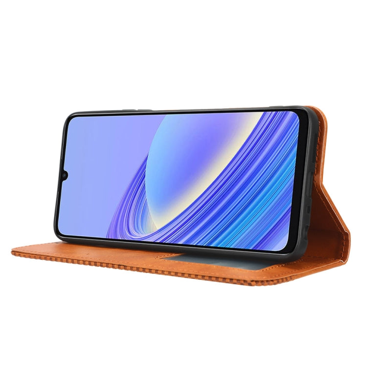 For TCL 40 SE Magnetic Buckle Retro Texture Leather Phone Case