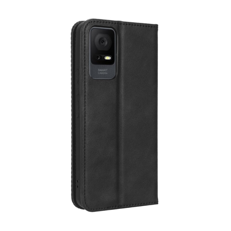 For TCL 405 / 406 T506D Magnetic Buckle Retro Texture Leather Phone Case