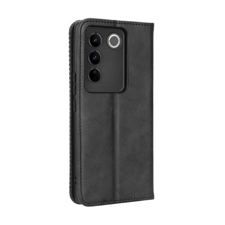 For vivo S16 Pro / S16 Magnetic Buckle Retro Texture Leather Phone Case