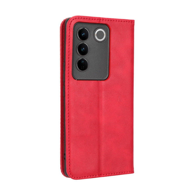 For vivo S16 Pro / S16 Magnetic Buckle Retro Texture Leather Phone Case