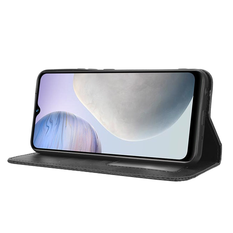 For vivo Y02 4G Magnetic Buckle Retro Texture Leather Phone Case