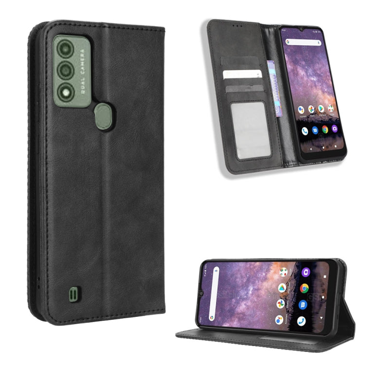 For Wiko Voix U616A Magnetic Buckle Retro Texture Leather Phone Case