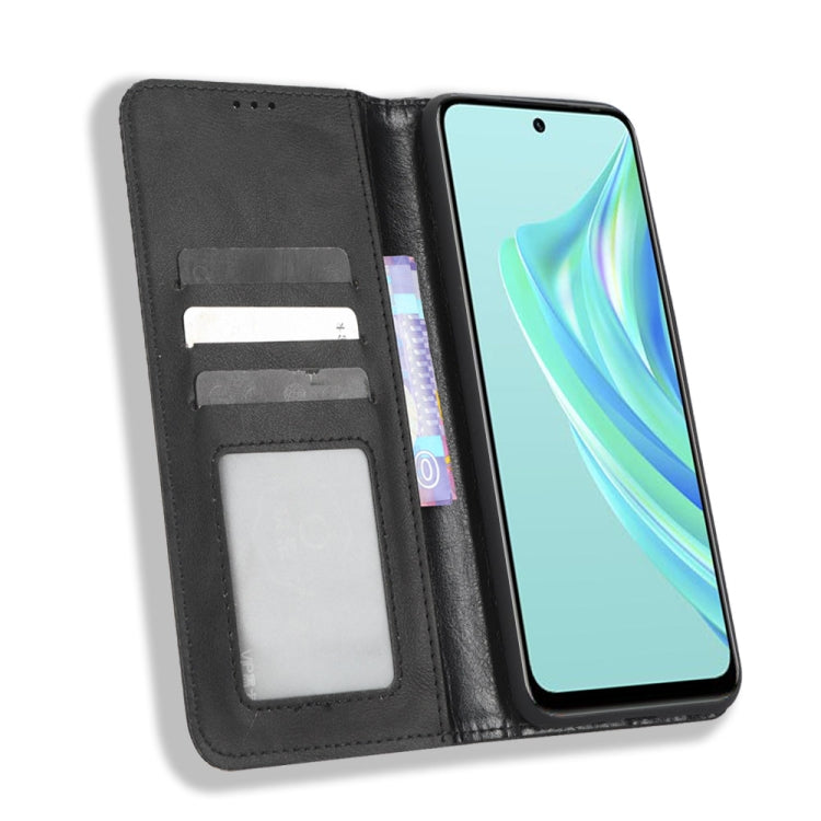 For Infinix Hot 20 Play Magnetic Buckle Retro Texture Leather Phone Case