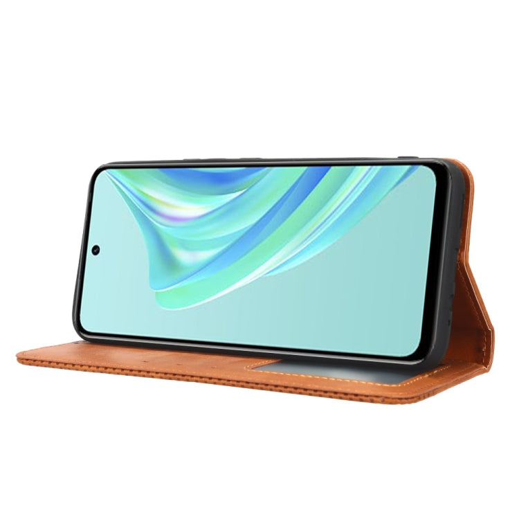 For Infinix Hot 20 Play Magnetic Buckle Retro Texture Leather Phone Case