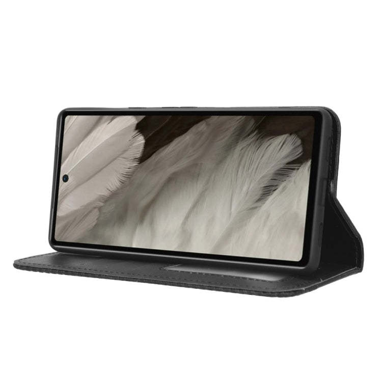 For Google Pixel 7a Magnetic Buckle Retro Texture Leather Phone Case