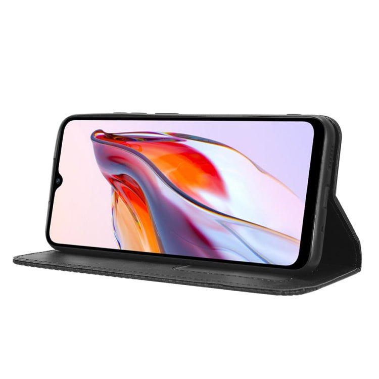 For Xiaomi Redmi 12C / 11A Magnetic Buckle Retro Texture Leather Phone Case