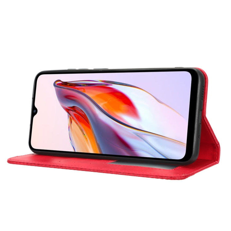 For Xiaomi Redmi 12C / 11A Magnetic Buckle Retro Texture Leather Phone Case