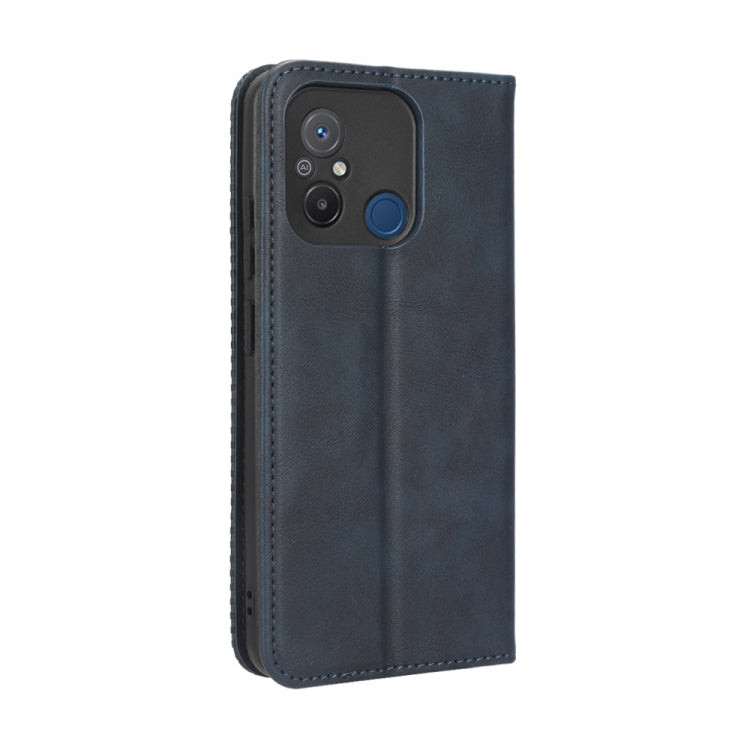 For Xiaomi Redmi 12C / 11A Magnetic Buckle Retro Texture Leather Phone Case