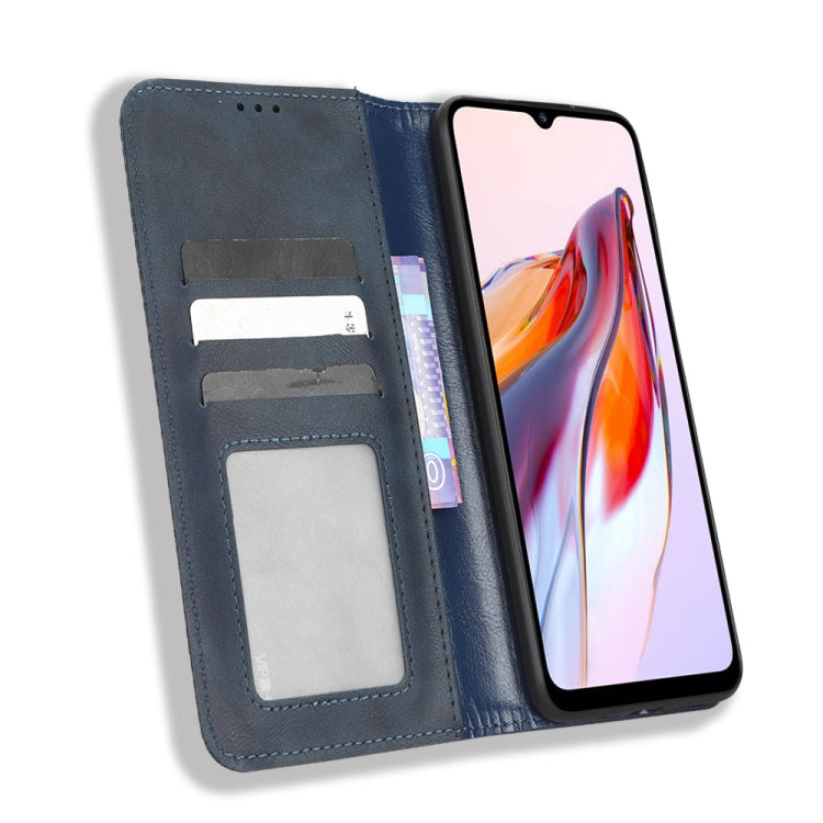 For Xiaomi Redmi 12C / 11A Magnetic Buckle Retro Texture Leather Phone Case