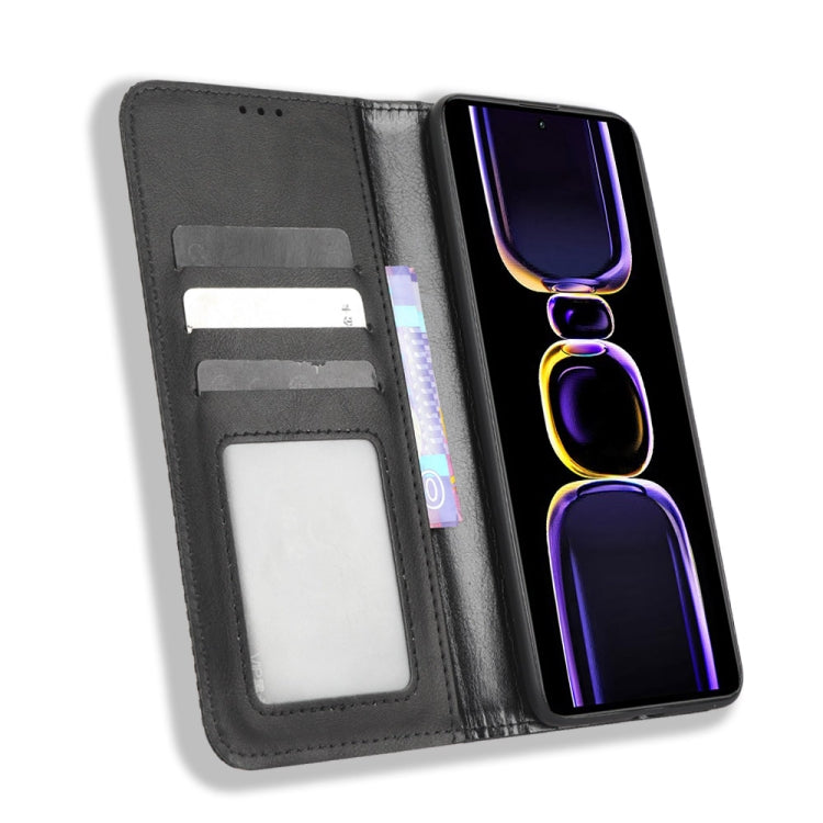 For Xiaomi Redmi K60 5G / K60 Pro Magnetic Buckle Retro Texture Leather Phone Case