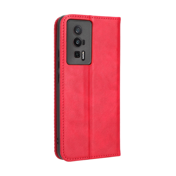 For Xiaomi Redmi K60 5G / K60 Pro Magnetic Buckle Retro Texture Leather Phone Case