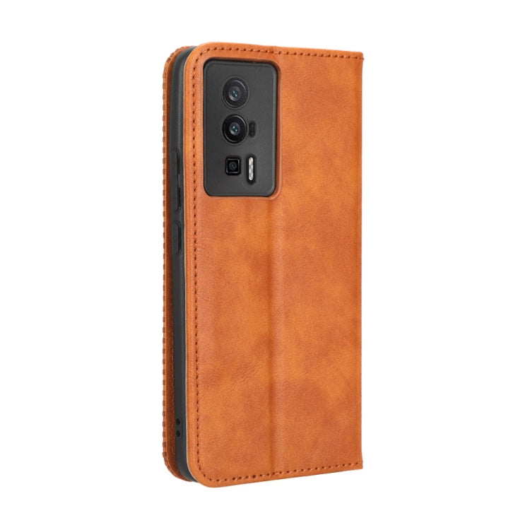 For Xiaomi Redmi K60 5G / K60 Pro Magnetic Buckle Retro Texture Leather Phone Case