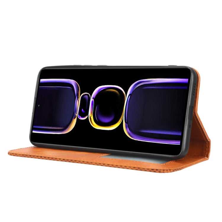 For Xiaomi Redmi K60 5G / K60 Pro Magnetic Buckle Retro Texture Leather Phone Case