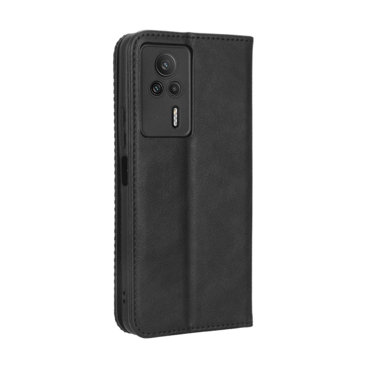 For Xiaomi Redmi K60E 5G Magnetic Buckle Retro Texture Leather Phone Case