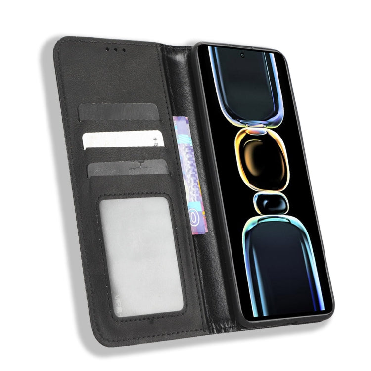 For Xiaomi Redmi K60E 5G Magnetic Buckle Retro Texture Leather Phone Case