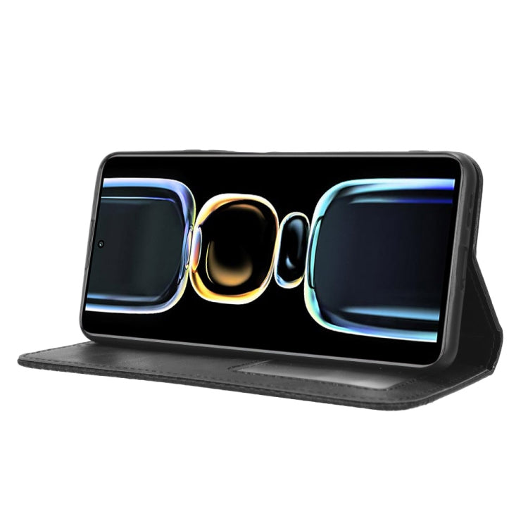 For Xiaomi Redmi K60E 5G Magnetic Buckle Retro Texture Leather Phone Case