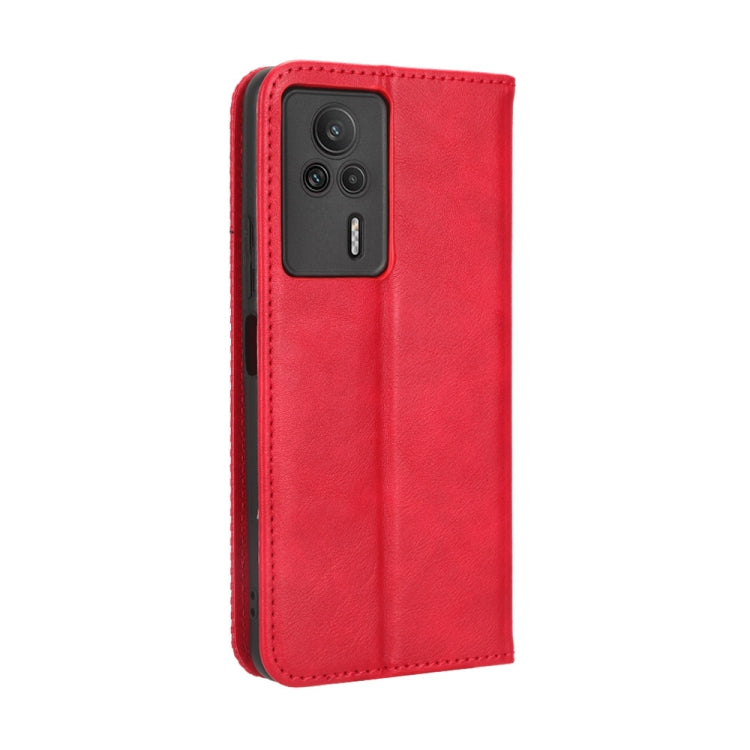 For Xiaomi Redmi K60E 5G Magnetic Buckle Retro Texture Leather Phone Case