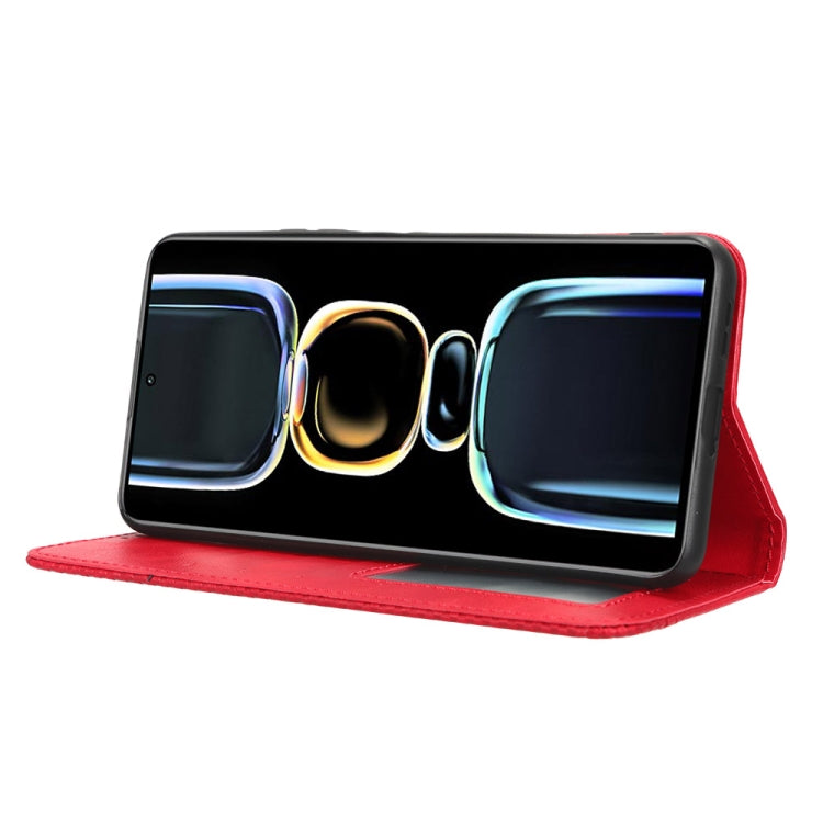 For Xiaomi Redmi K60E 5G Magnetic Buckle Retro Texture Leather Phone Case