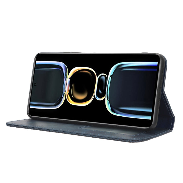 For Xiaomi Redmi K60E 5G Magnetic Buckle Retro Texture Leather Phone Case