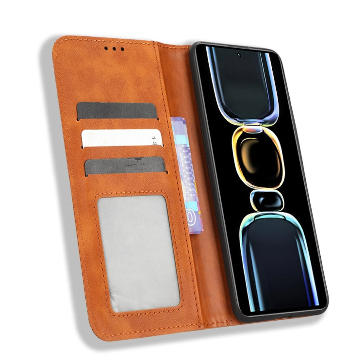 For Xiaomi Redmi K60E 5G Magnetic Buckle Retro Texture Leather Phone Case