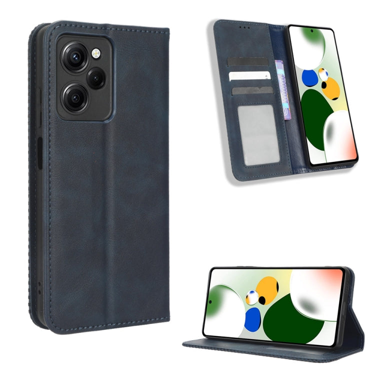 For Xiaomi Redmi Note 12 Pro 5G Speed / Poco X5 Pro Magnetic Buckle Retro Texture Leather Phone Case
