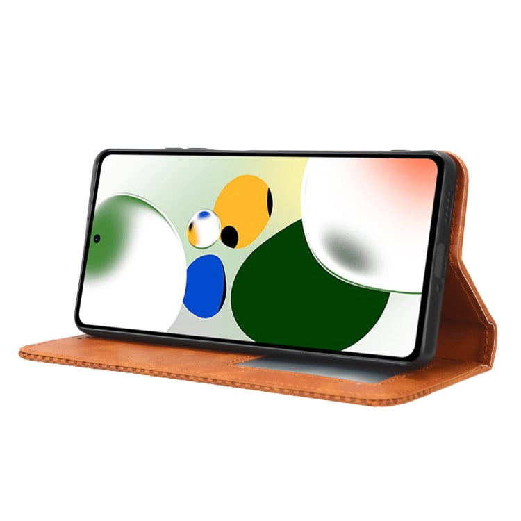 For Xiaomi Redmi Note 12 Pro 5G Speed / Poco X5 Pro Magnetic Buckle Retro Texture Leather Phone Case