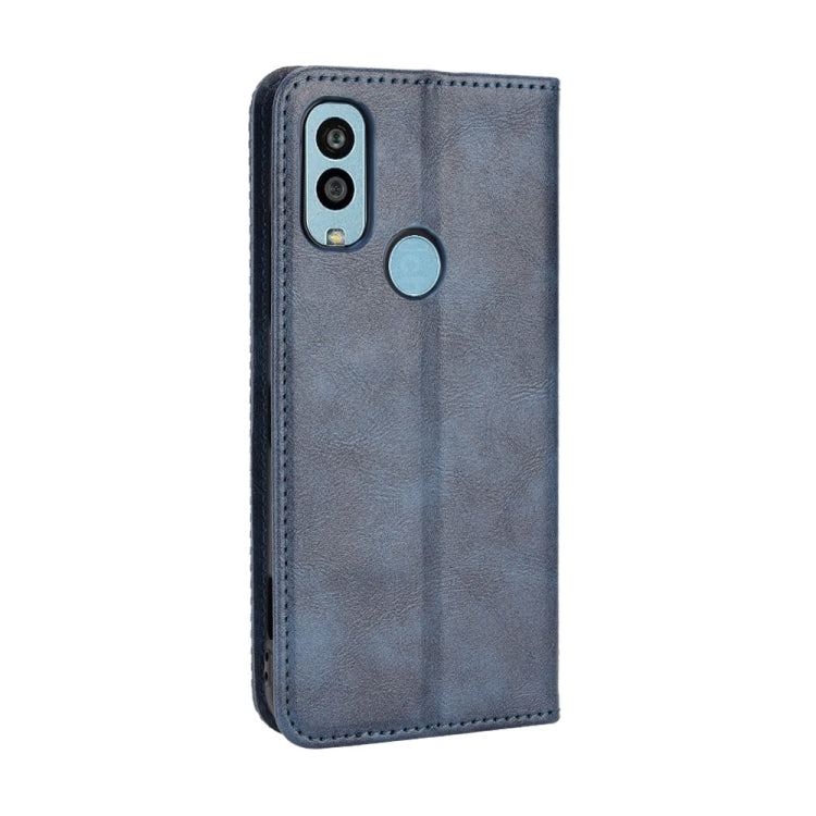 For Kyocera Android One S10 Magnetic Buckle Retro Texture Leather Phone Case