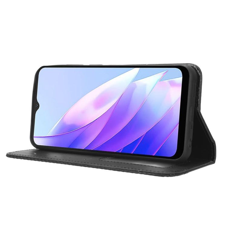 For Blackview A52 Magnetic Buckle Retro Texture Leather Phone Case