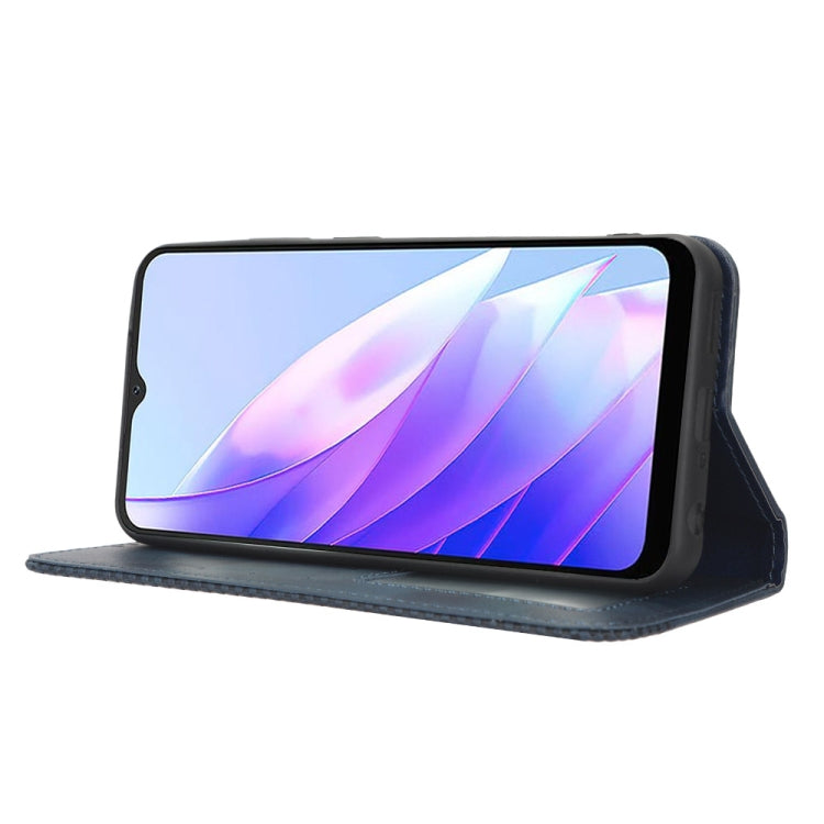 For Blackview A52 Magnetic Buckle Retro Texture Leather Phone Case