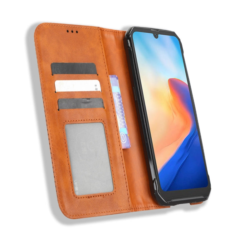 For Blackview BV7200 Magnetic Buckle Retro Texture Leather Phone Case