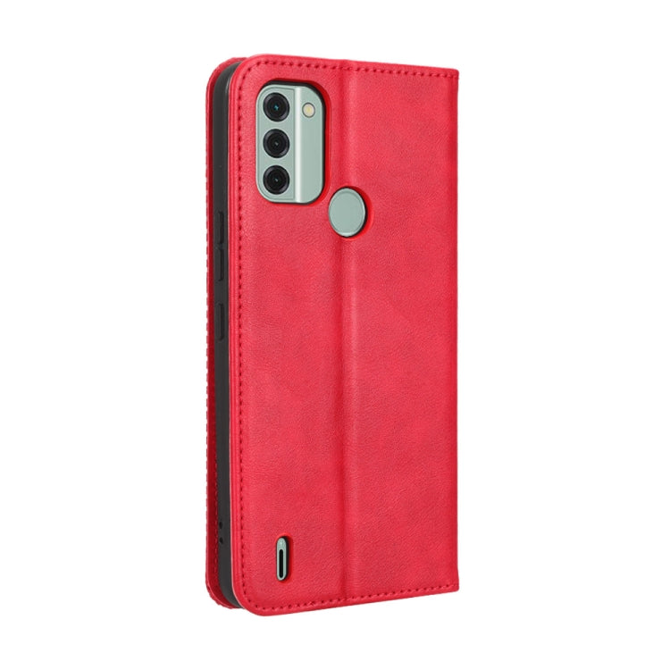 For Nokia C31 Magnetic Buckle Retro Texture Leather Phone Case