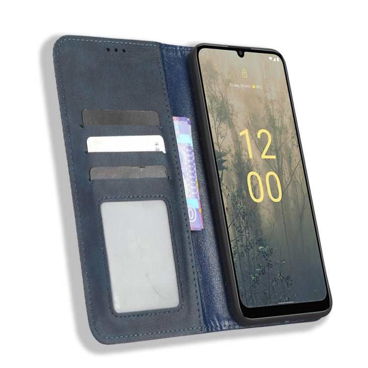 For Nokia C31 Magnetic Buckle Retro Texture Leather Phone Case