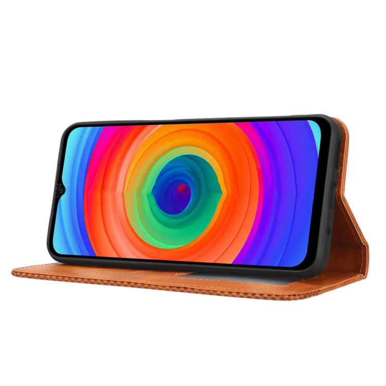 For Ulefone Note 14 Magnetic Buckle Retro Texture Leather Phone Case