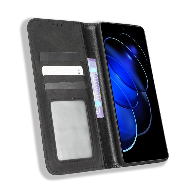 For Honor 80 GT Magnetic Buckle Retro Texture Leather Phone Case