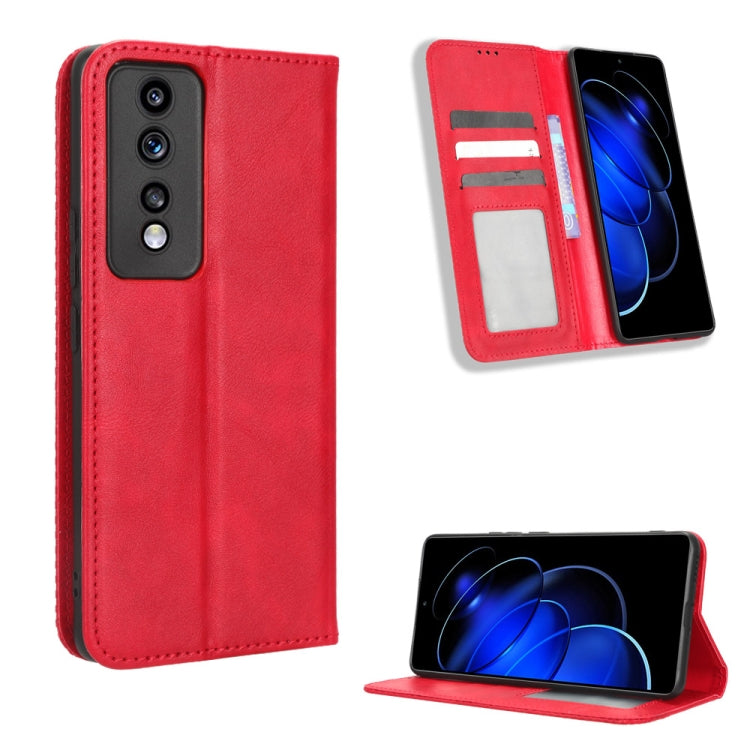 For Honor 80 GT Magnetic Buckle Retro Texture Leather Phone Case