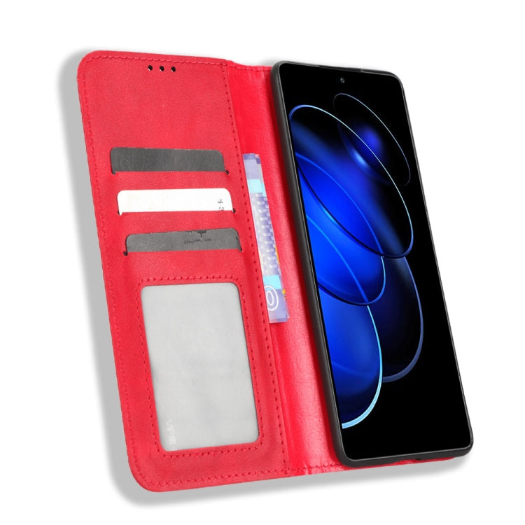 For Honor 80 GT Magnetic Buckle Retro Texture Leather Phone Case