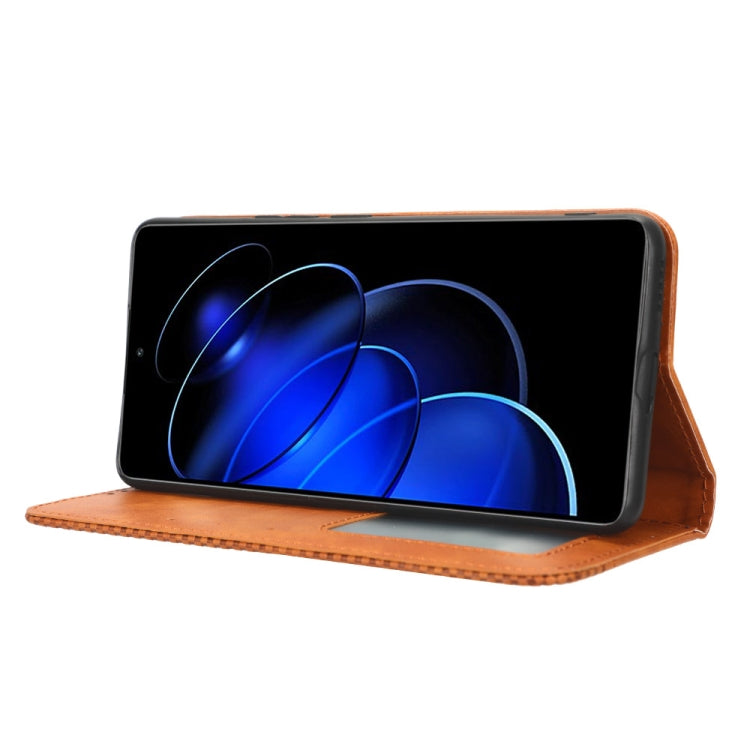 For Honor 80 GT Magnetic Buckle Retro Texture Leather Phone Case