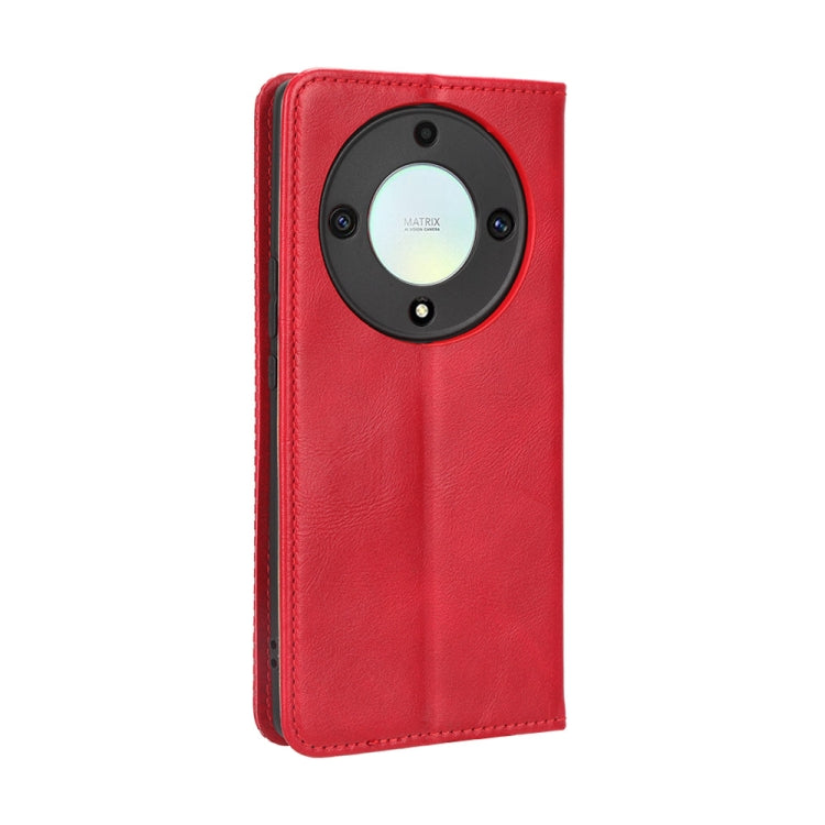 For Honor X9A / X40 / Magic5 Lite 5G Magnetic Buckle Retro Texture Leather Phone Case