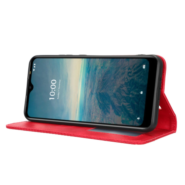 For Vodafone Smart V22 Magnetic Buckle Retro Texture Leather Phone Case