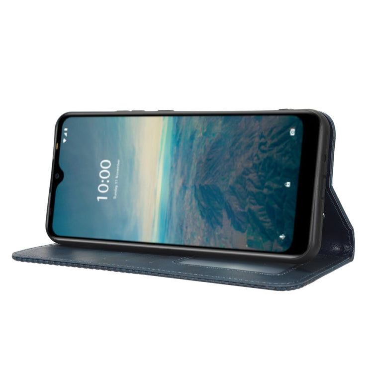 For Vodafone Smart V22 Magnetic Buckle Retro Texture Leather Phone Case