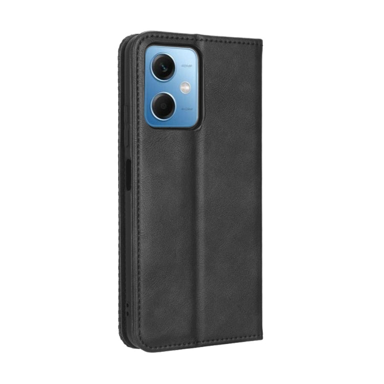 For Xiaomi Poco X5 5G / Redmi Note 12 5G Magnetic Buckle Retro Texture Leather Phone Case