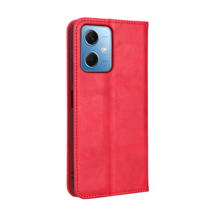 For Xiaomi Poco X5 5G / Redmi Note 12 5G Magnetic Buckle Retro Texture Leather Phone Case